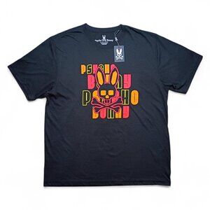 Psycho Bunny T-shirt Men's Size 9 (XXXL) Black Logo Pima Cotton
